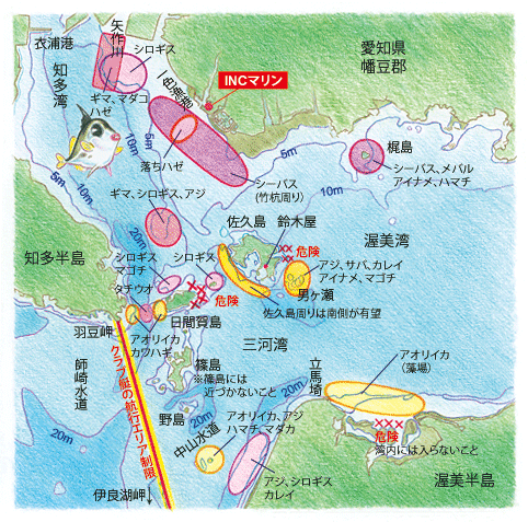 三河湾のフィールドマップ