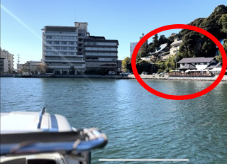 浜名湖からみる舘山寺園です。